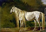 Cheval Canvas Paintings - Le Cheval Blanc